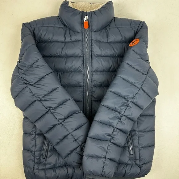 SAVE THE DUCK Blue Puffer Jacket with Insulated Quilting - Picture 2 of 12